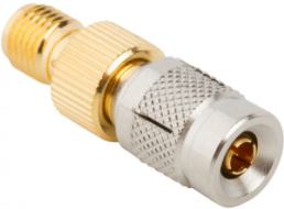 Coaxial adapter, 50 Ω, 1.0/2.3 plug to SMA socket, straight, 242179