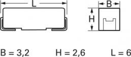 Talantum capacitor, SMD, C, 22 µF, 10 V, ±20 %, TAJC226M010R