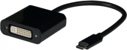 USB type C - DVI adapter, 1080P, black