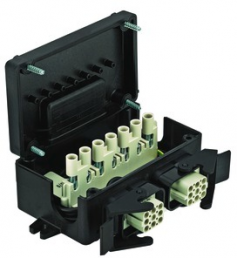Socket contact insert, 6 pole, equipped, IDC connection, with PE contact, 09120084802