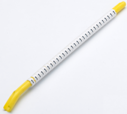 Polyacetal cable maker, imprint "M", (L) 2.3 mm, max. bundle Ø 1.8 mm, yellow, 9-1768041-3
