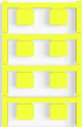 Polyamide Device marker, (L x W) 17 x 15 mm, yellow, 80 pcs
