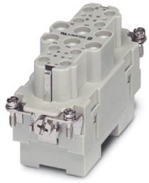 Socket contact insert, 16B, 6 pole, equipped, axial screw connection, with PE contact, 1636363