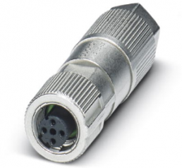 Socket, M12, 4 pole, IDC connection, screw locking, straight, 1411069