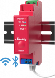 Shelly, DIN rail, "Pro 1PM", Relay, max. 16A, 1 phase, 1 channel, Measuring function, WLAN, BT