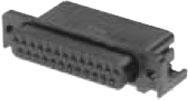 D-Sub socket, 37 pole, standard, equipped, angled, solder pin, 5747462-4