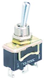 Toggle switch, 2 pole, groping/latching, (On)-Off-(On), 15 A/250 VAC, T215SSULCSAFJ