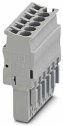 Plug, spring balancer connection, 0.08-4.0 mm², 6 pole, 24 A, 6 kV, gray, 3040300