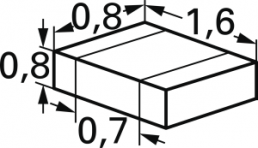Ceramic capacitor, 4.7 µF, 6.3 V (DC), ±10 %, SMD 0603, X5R, C0603C475K9PAC7867
