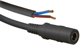 DC connection cable, 2.5 m, black, DC coupling, 2.1 x 5.5 mm