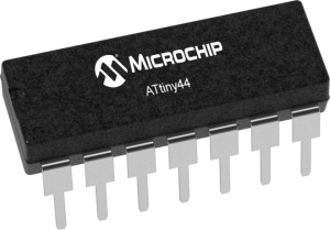 AVR microcontroller, 8 bit, 20 MHz, DIP-14, ATTINY44-20PU