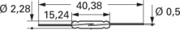 Reed switche, THT, 1 Form A (N/O), 10 W, 200 V (DC), 0.5 A, MDCG-4-12-23