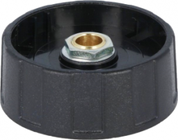 Rotary knob, 6 mm, plastic, black, Ø 40 mm, H 15 mm, A2540060