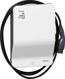 EVlink Smart Wallbox - 22 kW - Attached cable T2 - Key