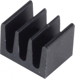 IC heatsink, 11.8 x 11.8 x 8 mm, 25 K/W, black anodized