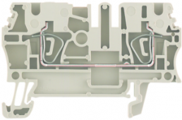 Through terminal block, spring balancer connection, 0.5-2.5 mm², 2 pole, 24 A, dark beige, 1781820000