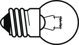 Incandescent bulb, E10, 6 W, 6 V (DC), 2700 K, clear