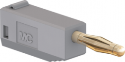 2 mm plug, solder connection, 0.5 mm², gray, 22.2616-28
