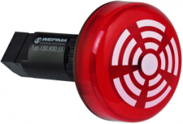 LED buzzer combination, Ø 50 mm, 80 dB, 2800 Hz, red, 230 VAC, 150 100 68