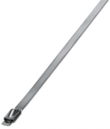 Cable tie, stainless steel, (L x W) 838 x 4.6 mm, bundle-Ø 254 mm, silver, UV resistant, -80 to 538 °C