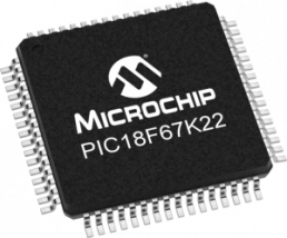 PIC microcontroller, 8 bit, 64 MHz, TQFP-64, PIC18F67K22-I/PT