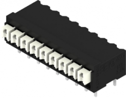 PCB terminal, 9 pole, pitch 3.5 mm, AWG 28-14, 12 A, spring-clamp connection, black, 1875120000
