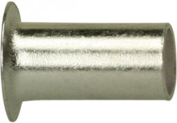 Tubular rivet to DIN 7340, L 4.0, D 2.0 mm, S 0.3, Nickel plated brass, flat head