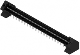 Pin header, 23 pole, pitch 3.5 mm, angled, black, 1003730000