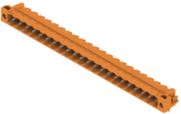 Pin header, 22 pole, pitch 5.08 mm, angled, orange, 1150020000