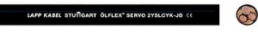 PVC motor connection cable ÖLFLEX SERVO 2YSLCYK-JB 6 x 0.75 mm², shielded, black