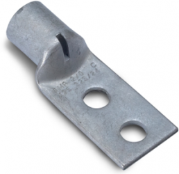 Uninsulated rectangular contact tab with hole, 34-35 mm², AWG 2, 9.91 mm