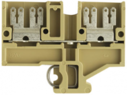 Through terminal block, plug-in connection, 0.5-2.5 mm², 4 pole, 20 A, 6 kV, beige/yellow, 0478260000