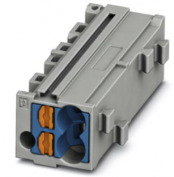 Shunting honeycomb, push-in connection, 0.14-2.5 mm², 1 pole, 17.5 A, 6 kV, gray, 3270430