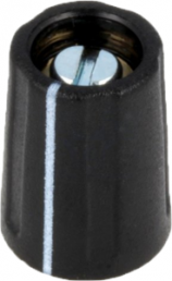 Rotary knob, 3 mm, plastic, black, Ø 10 mm, H 14 mm, A2610030