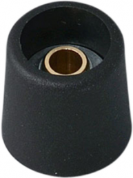 Rotary knob, 6 mm, plastic, black, Ø 16 mm, H 16 mm, A3116069