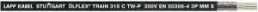 Polymer compound train cable ÖLFLEX TRAIN 315 C TW-P 300V 2 x 0.75 mm², unshielded, black