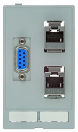 Data module, D-Sub socket, 9 pole/2 x RJ45 socket to D-Sub socket, 9 pole/2 x RJ45 socket, 39500020163